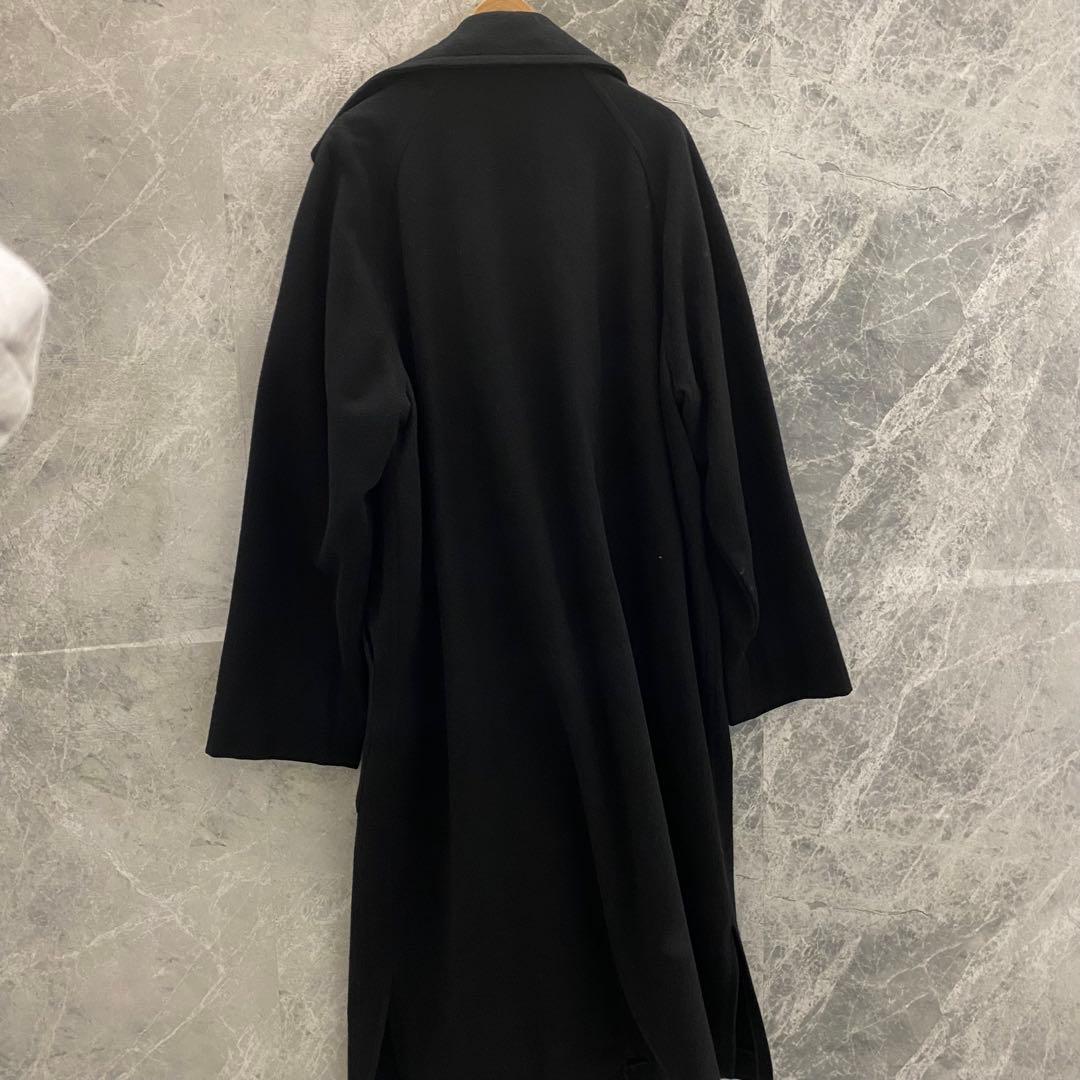 【極美品】Y's レディース ロングコート 黒 ブラック 首元ボタン