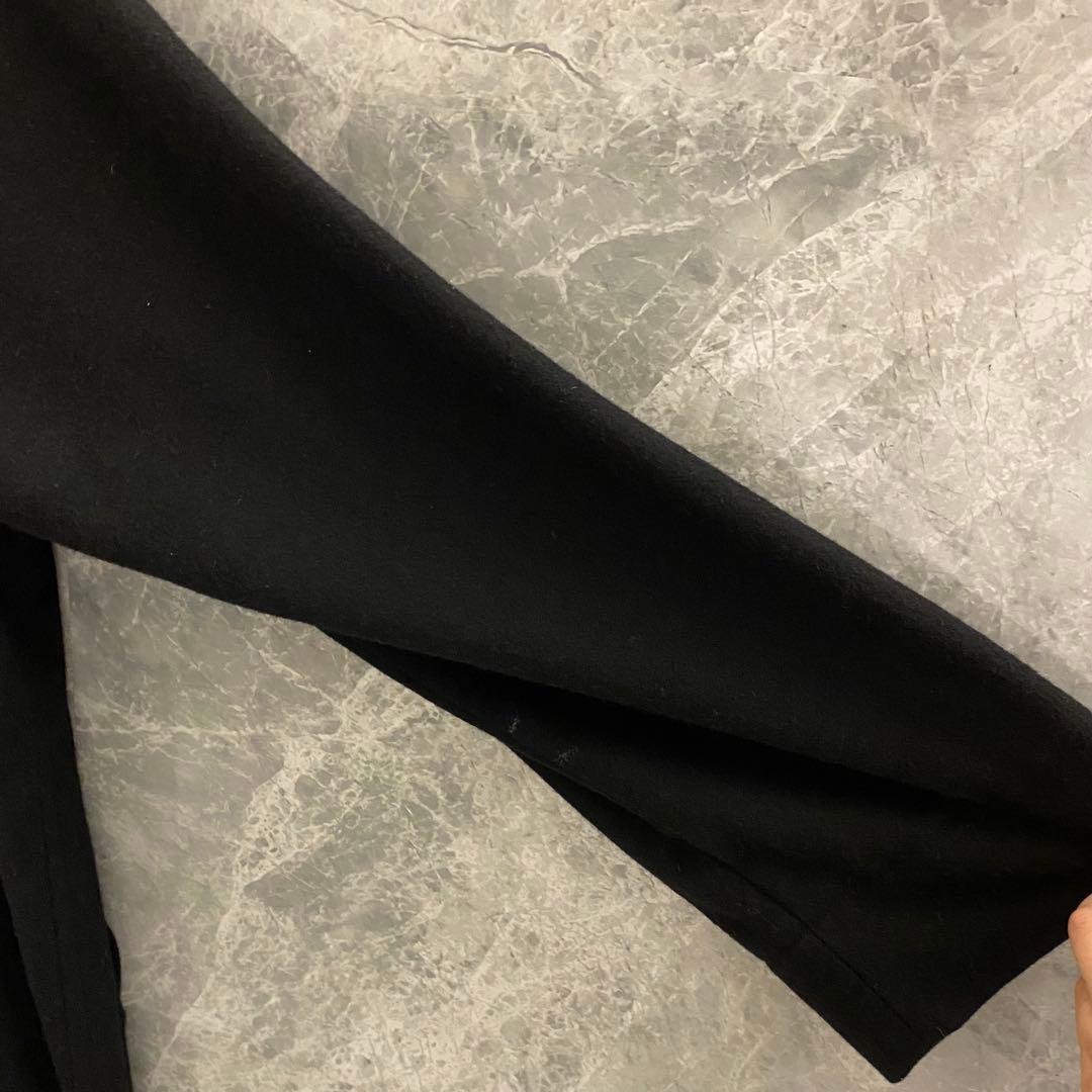 【極美品】Y's レディース ロングコート 黒 ブラック 首元ボタン