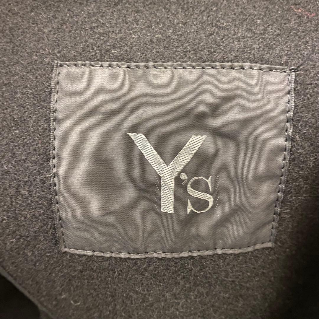 【極美品】Y's レディース ロングコート 黒 ブラック 首元ボタン