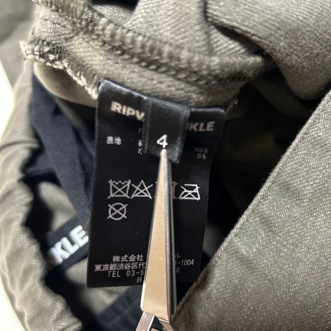 RIPVANWINKLE 4 コーティングサルエルパンツ オリーブ ストレッチ