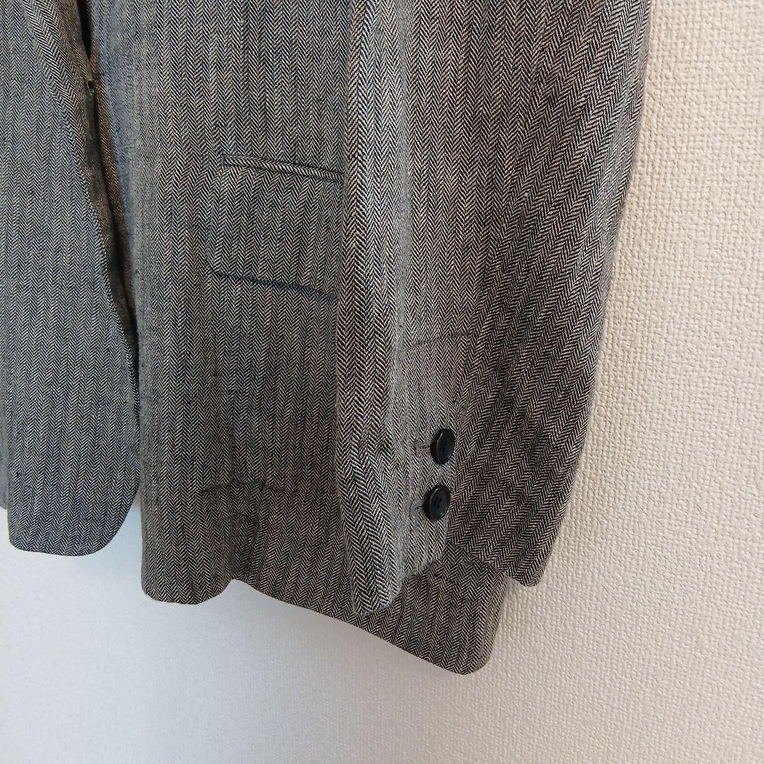 Spick&Span 2024リネンエアリージャケット 麻100% グレー 38