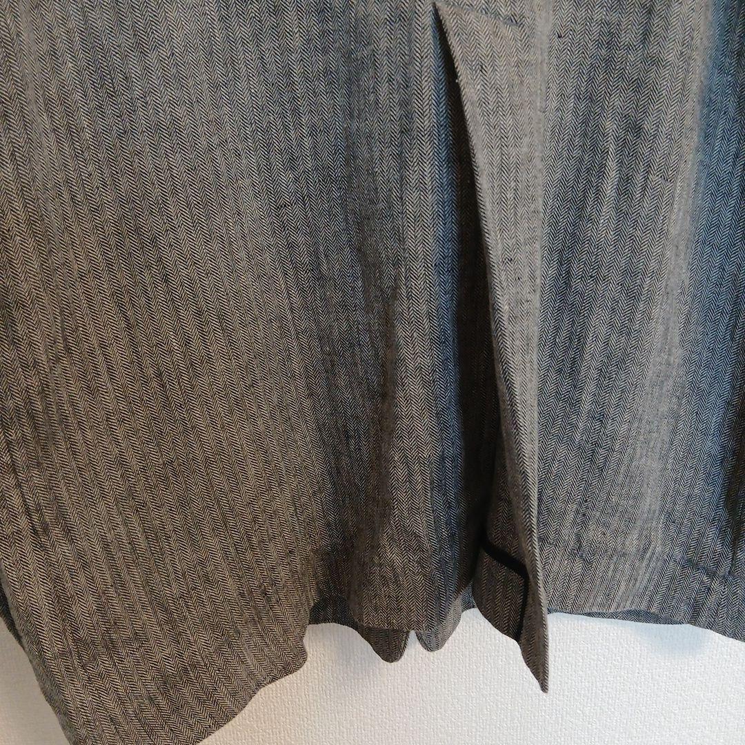 Spick&Span 2024リネンエアリージャケット 麻100% グレー 38