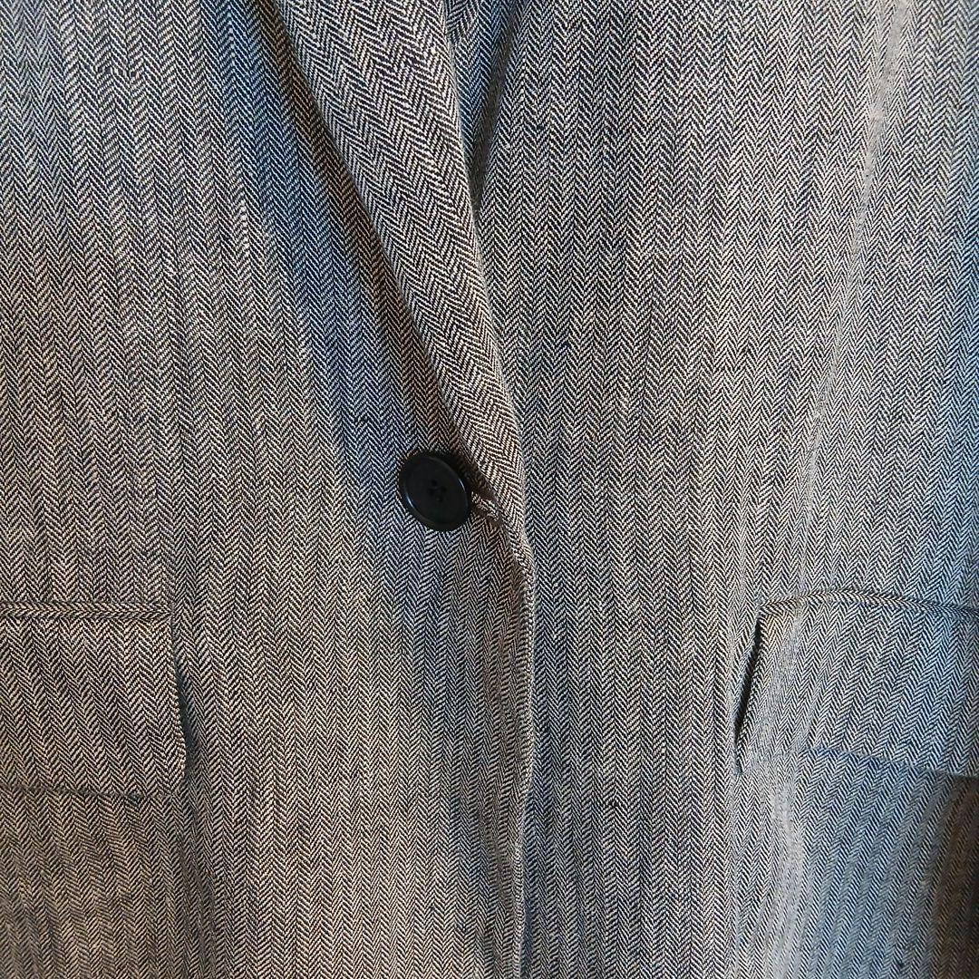 Spick&Span 2024リネンエアリージャケット 麻100% グレー 38