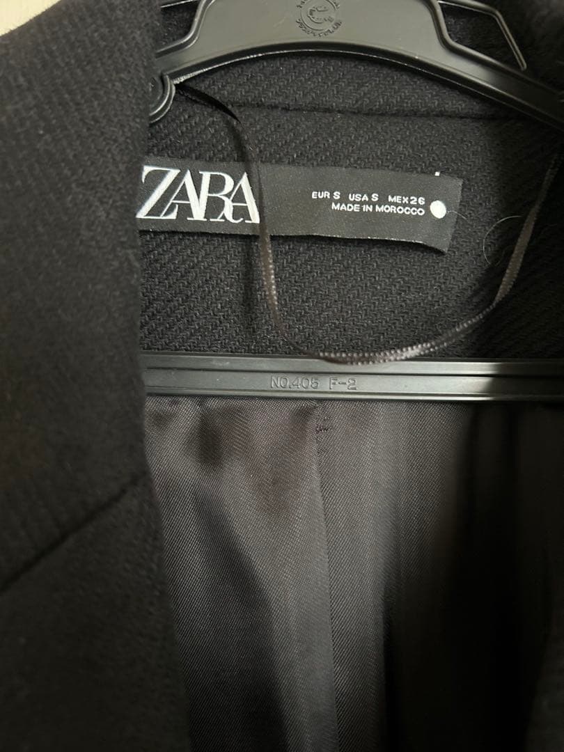 ZARA Manteco ブラック ロングコート S