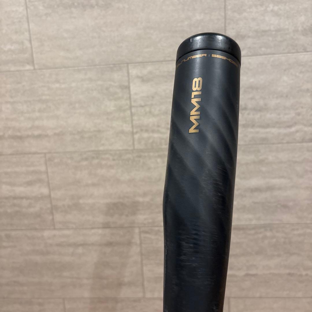 【中古•訳あり】MM18 ブラック 軟式バット　84cm 720g