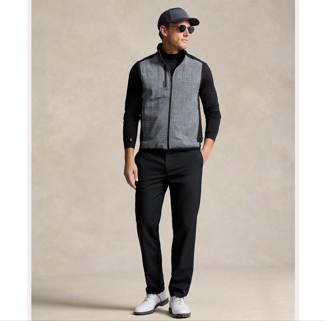 RLX フルジップ グレンチェック ベスト