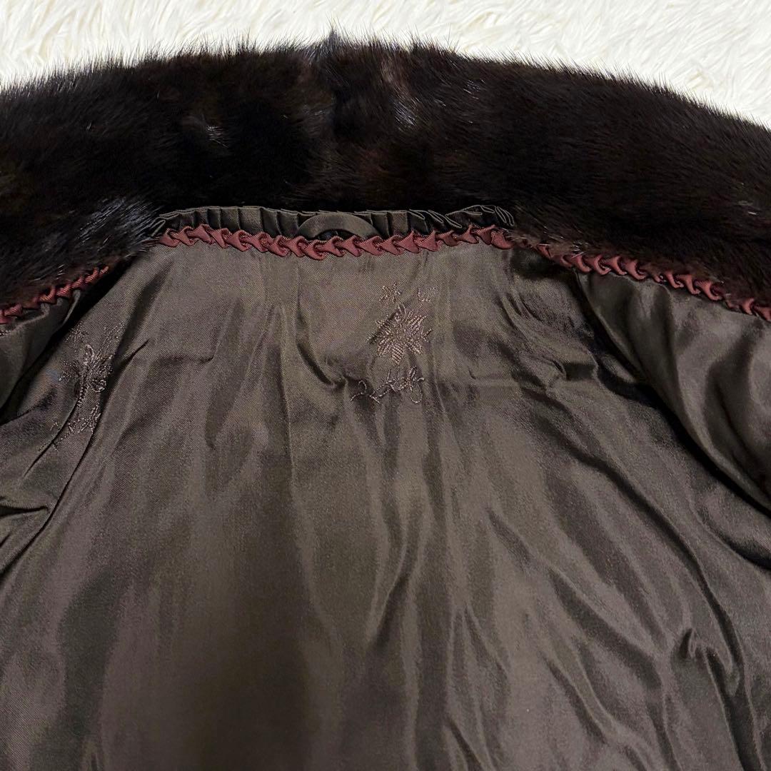 ミンク　リアルファー　コート　11号　茶　まとめ　L サファイア　ムーンバット