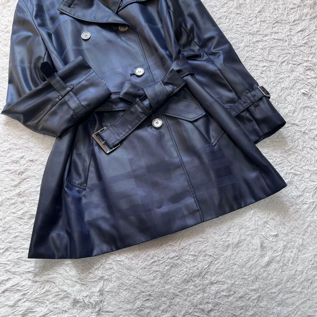 美品 バーバリー ロンドン トレンチコート シャドーチェック 大きいサイズ 44