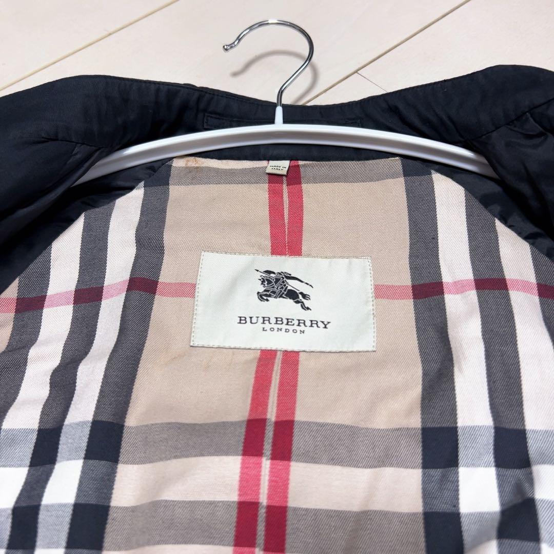 ☆BURBERRY LONDON☆ブラックトレンチコート メガチェック　ベルト付