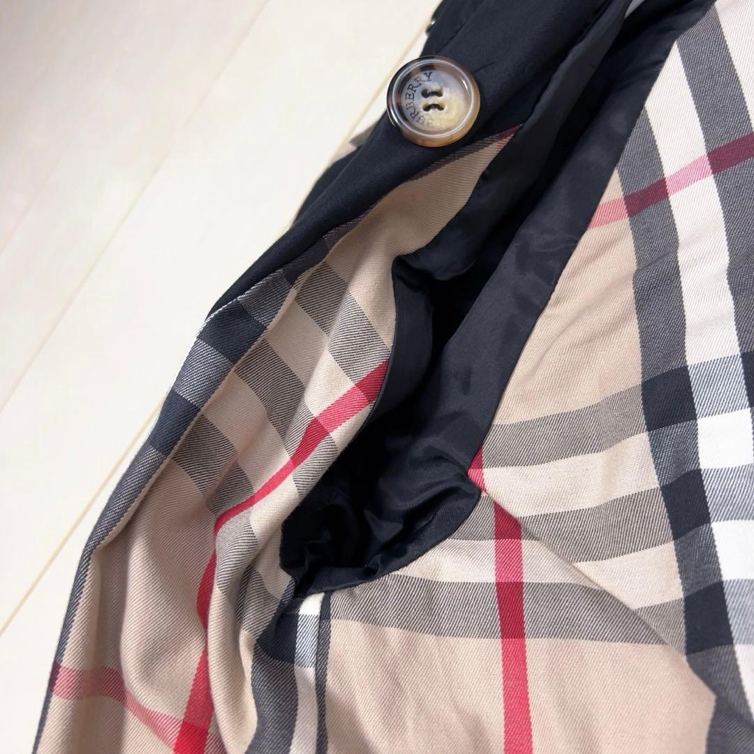 ☆BURBERRY LONDON☆ブラックトレンチコート メガチェック　ベルト付