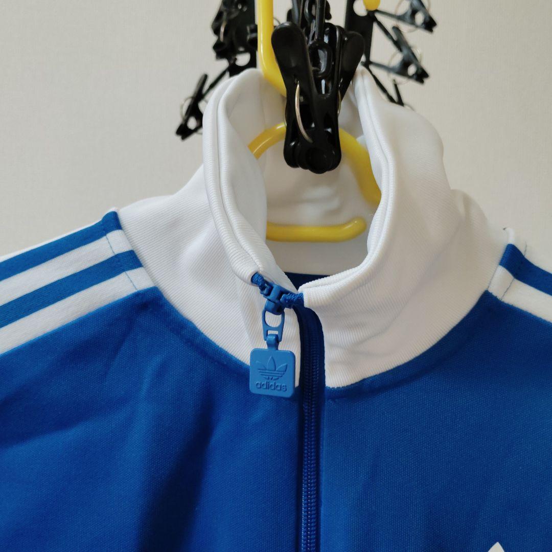 adidasベッケンバウアートラックジャケット青/白　Ｍ ほぼ新品