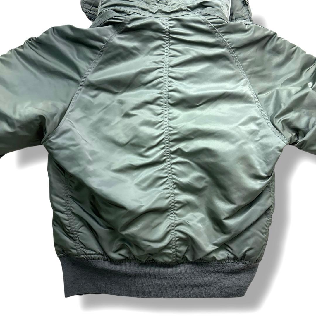 美品 ALPHA N-2B 90s フライトジャケット ブルゾン カーキー S