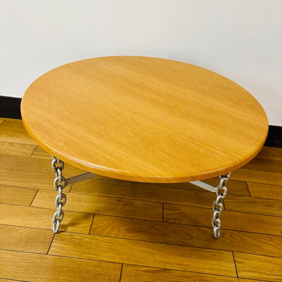 【希少品】　アンティーク　鎖脚　丸テーブル　ちゃぶ台　ユニーク　送料込み