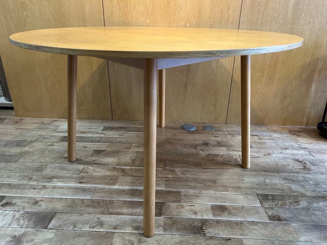 YU様限定[期間限定2/19］無印良品 天然木オーク材ダイニングテーブル・丸