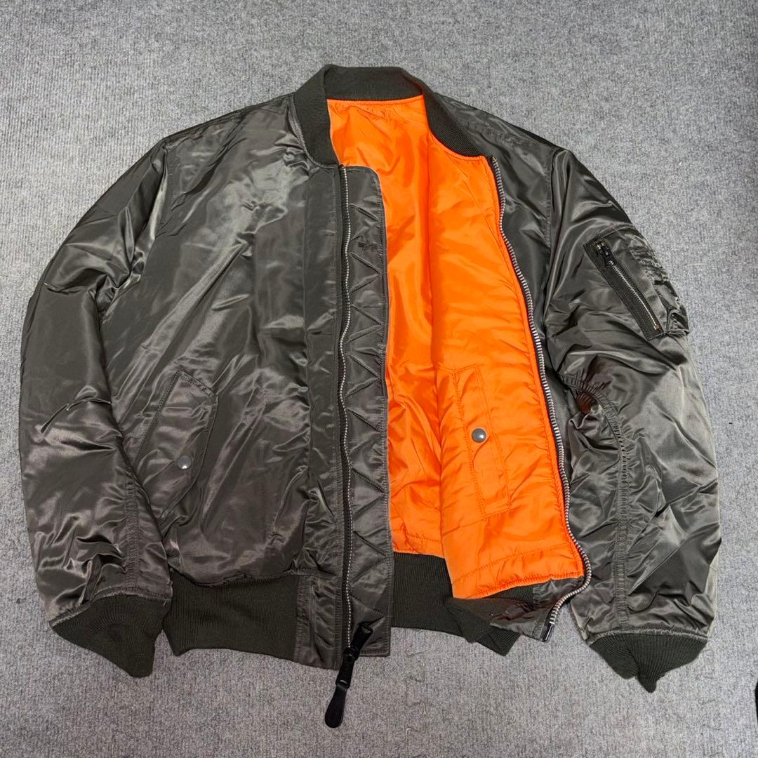 【美品✨】ALPHA INDUSTRIE ma-1 カーキ L