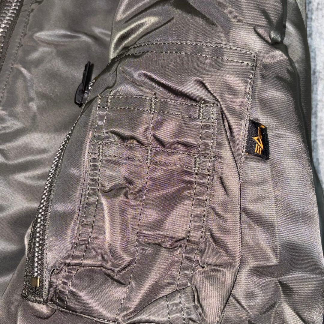 【美品✨】ALPHA INDUSTRIE ma-1 カーキ L