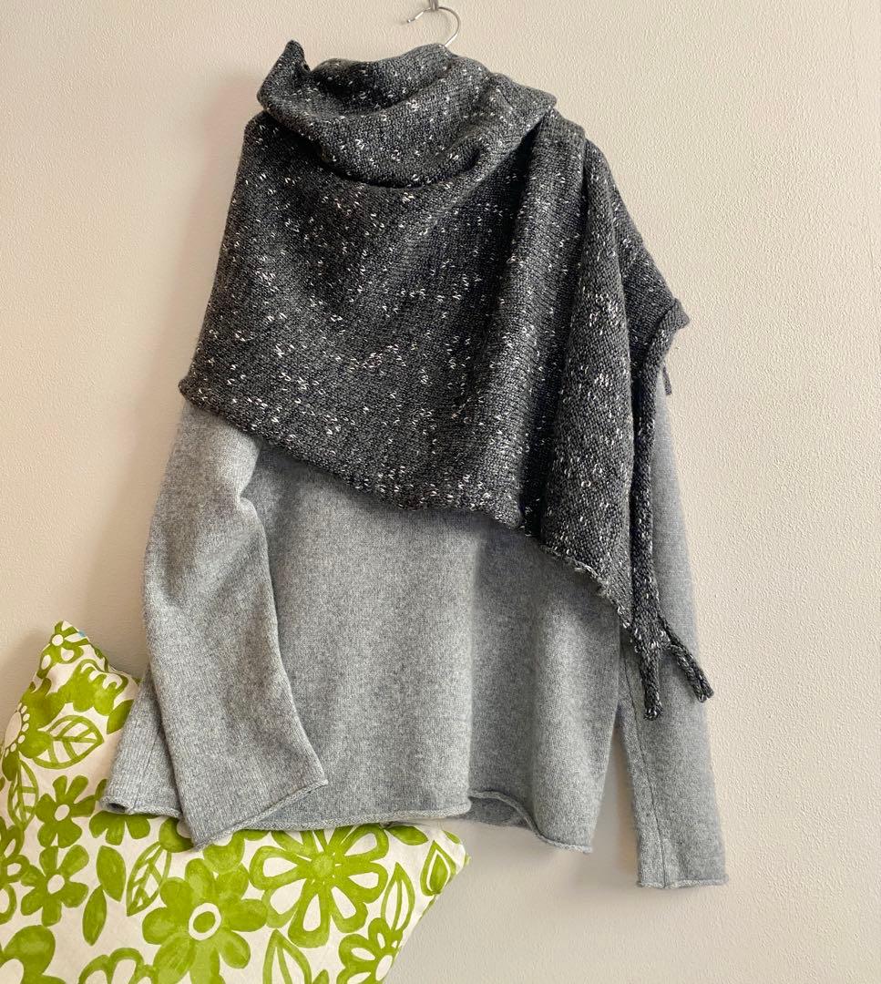 ヨーガンレール　美品　ウールコットンのケープ　ババグーリ