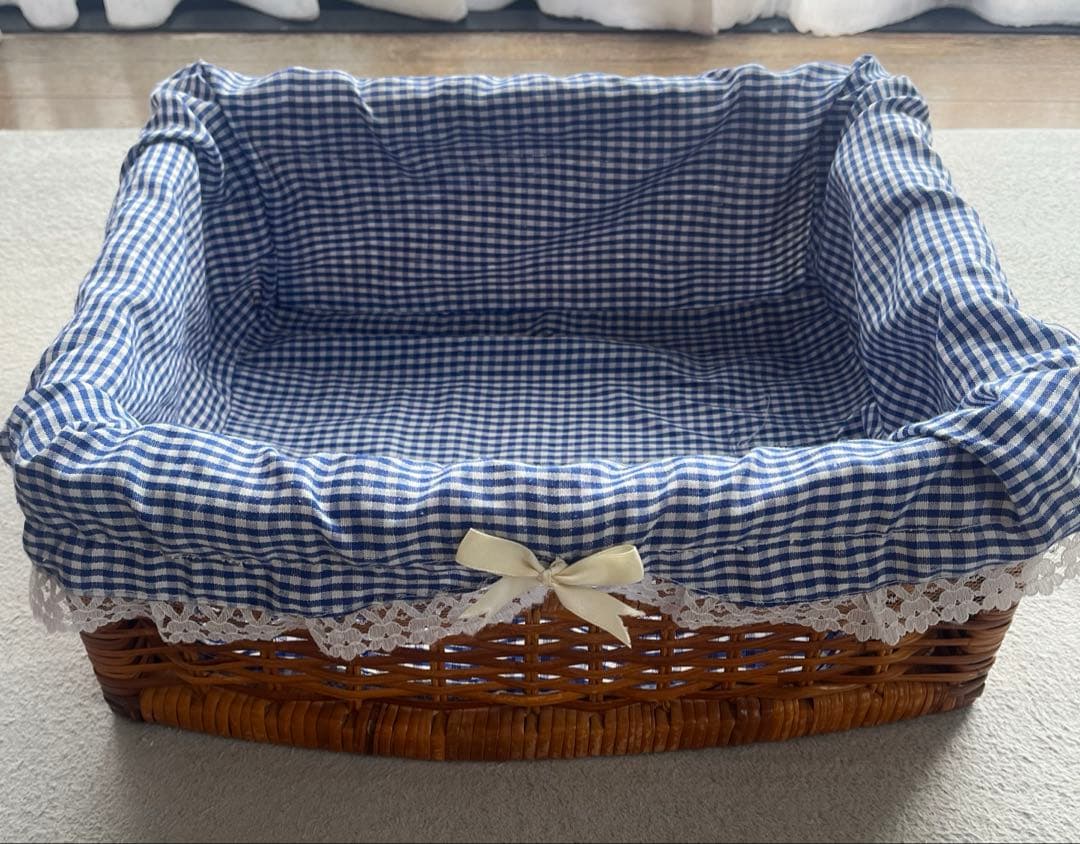 ラタン 5段バスケット収納 昭和レトロ 藤 布カバー付 ナチュラル ヴィンテージ