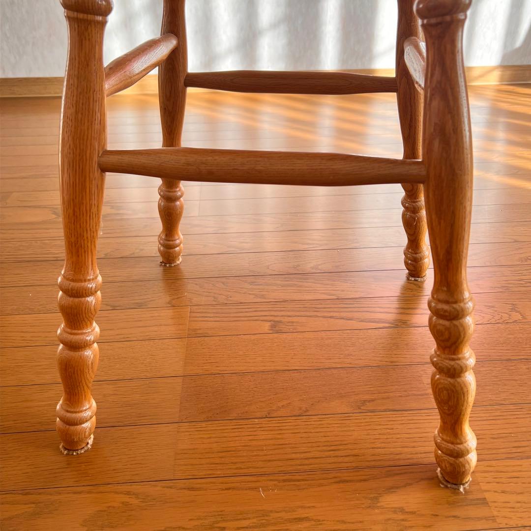 ②ウッド ウィンザーチェア　カウンターチェア 回転椅子 スポークチェア