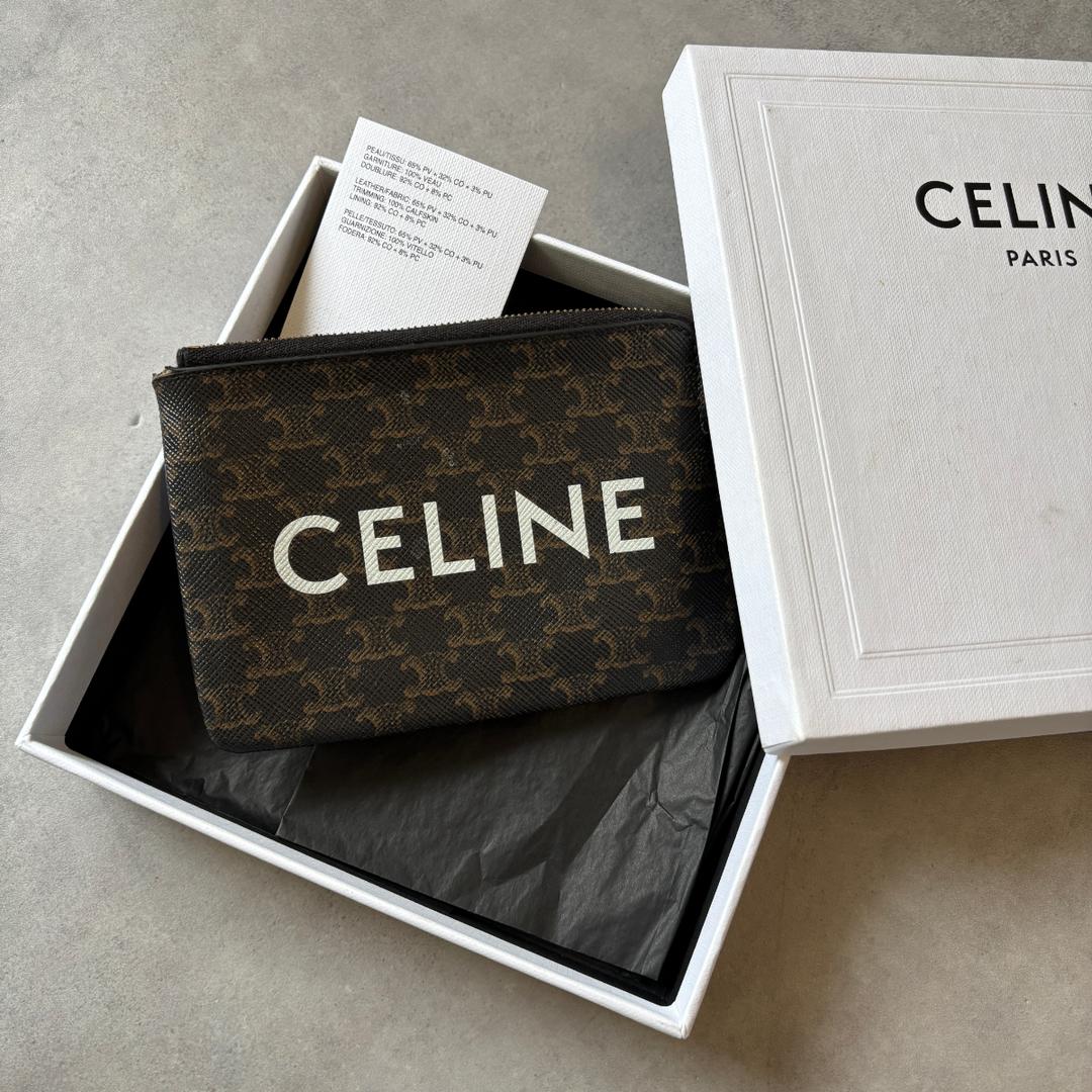 美品 CELINE ケース＆カードケーストリオンフキャンバス