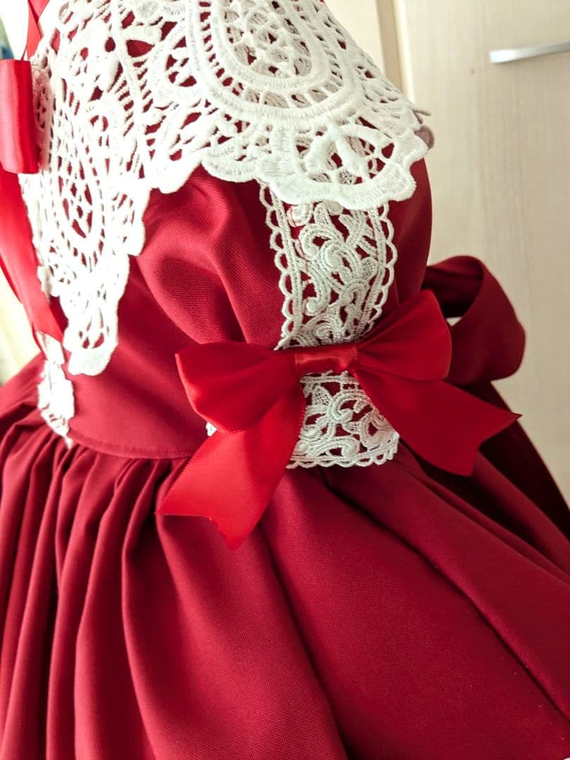 ハンドメイド　ワンピース　エリザベス風　100cm