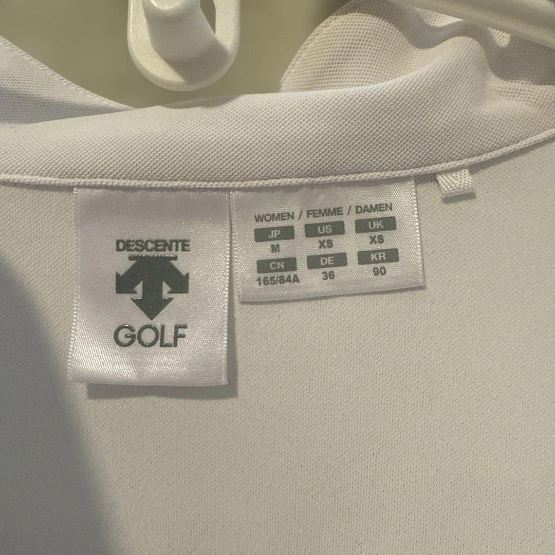 DESCENTE レディースハーフジップシャツホワイト