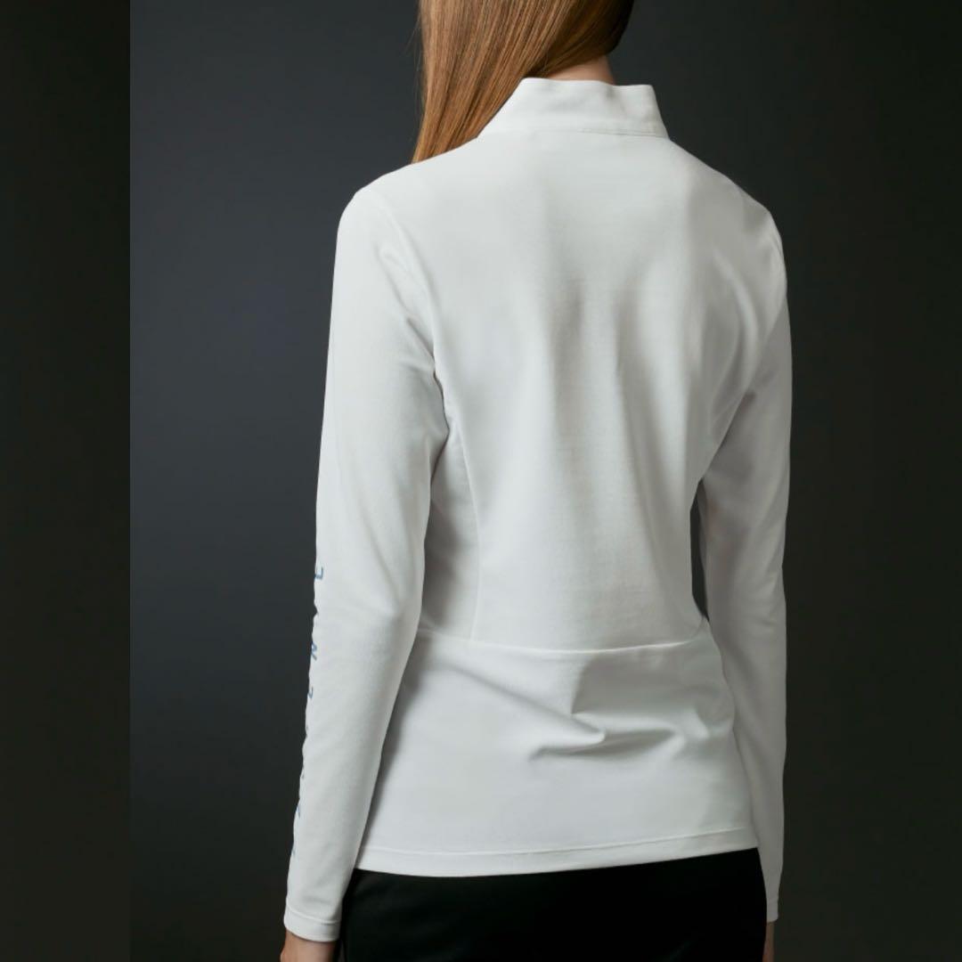 DESCENTE レディースハーフジップシャツホワイト