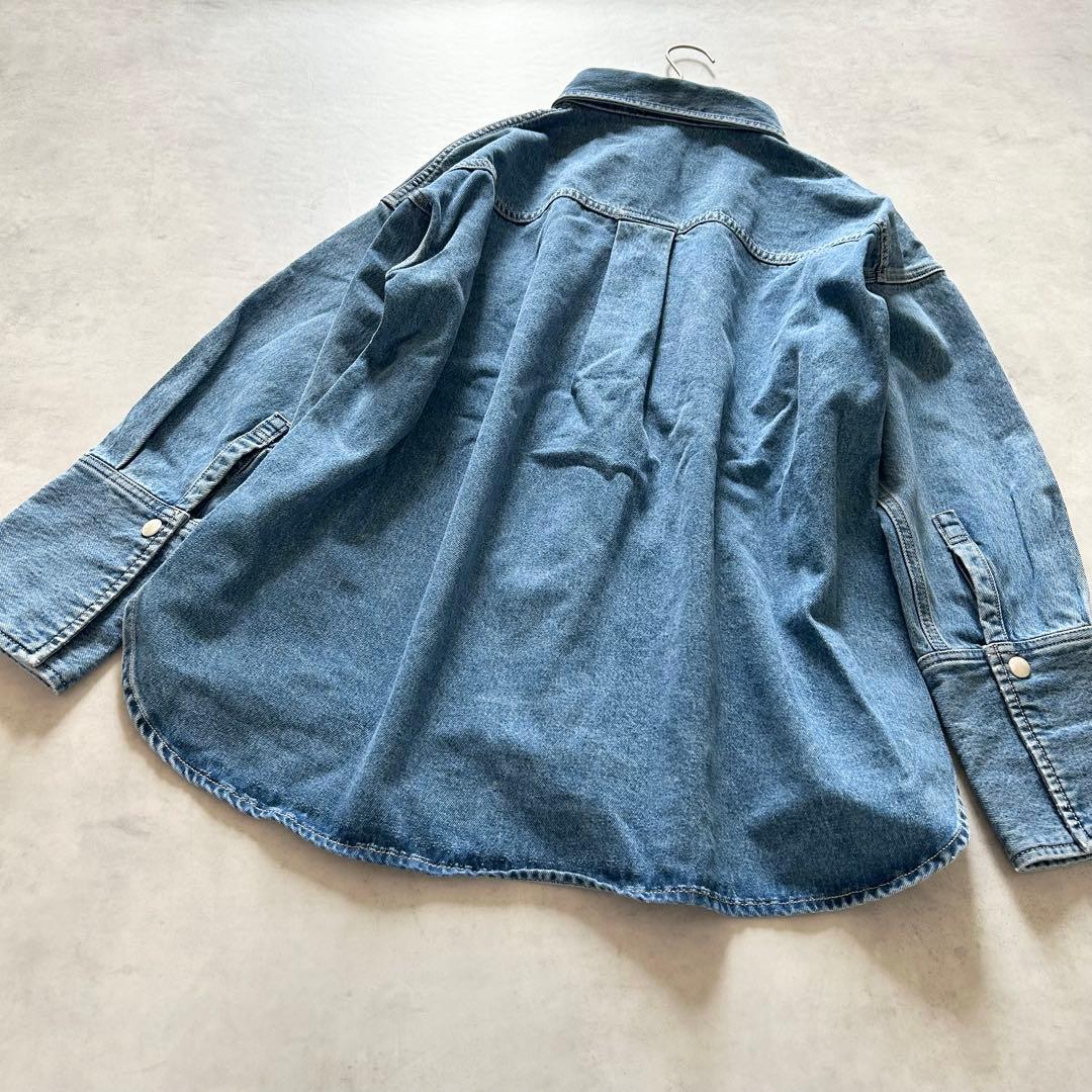 希少未使用タグ付シールームリンWIDEカフス DENIM シャツジャケットブルー