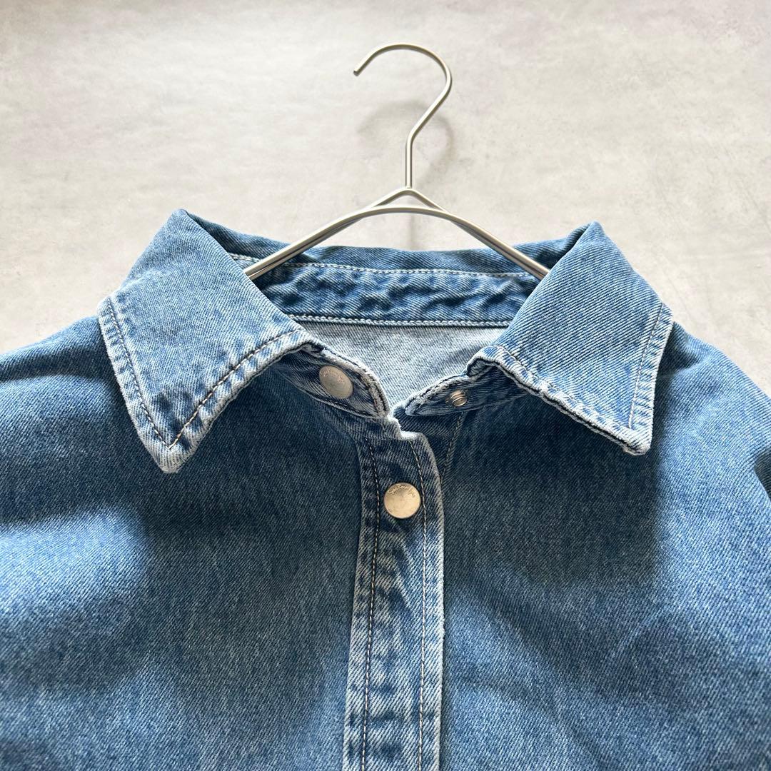 希少未使用タグ付シールームリンWIDEカフス DENIM シャツジャケットブルー