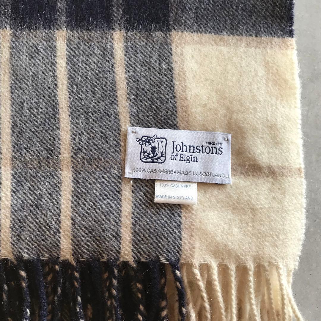 Johnstons カシミヤ100% 大判ストール Knockmore