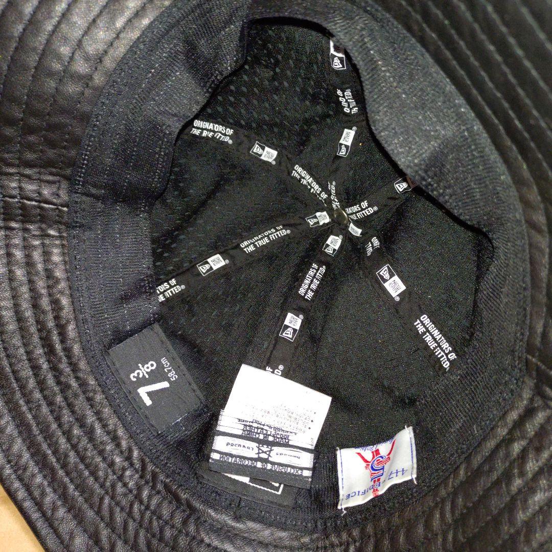 最終値下げ　エディフィス 　ニューエラ　ブラックレザー　バケットハット