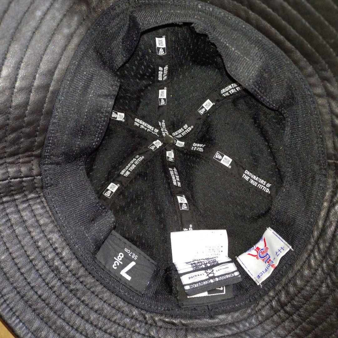 最終値下げ　エディフィス 　ニューエラ　ブラックレザー　バケットハット