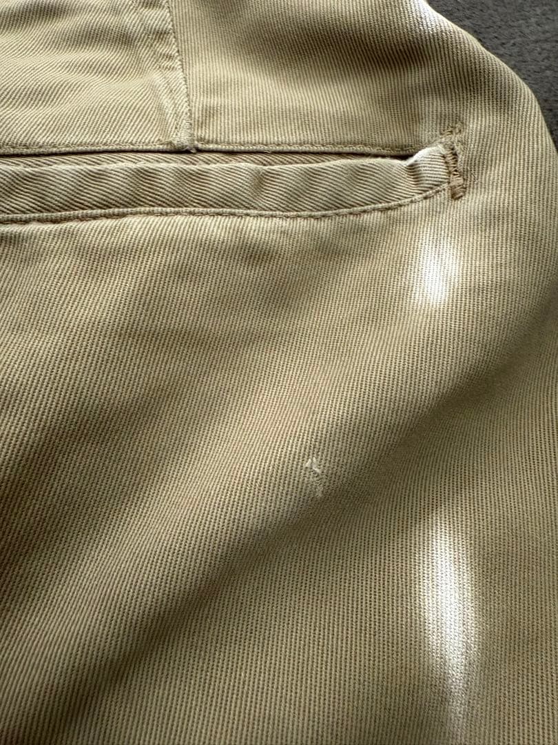 着画あり　実物　ダブルシーム　 usarmy 45カーキ