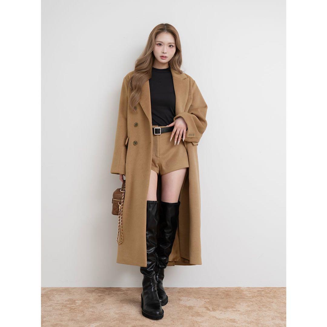 完売品　Darichダーリッチ　ダブルロングチェスターコート　キャメル FL