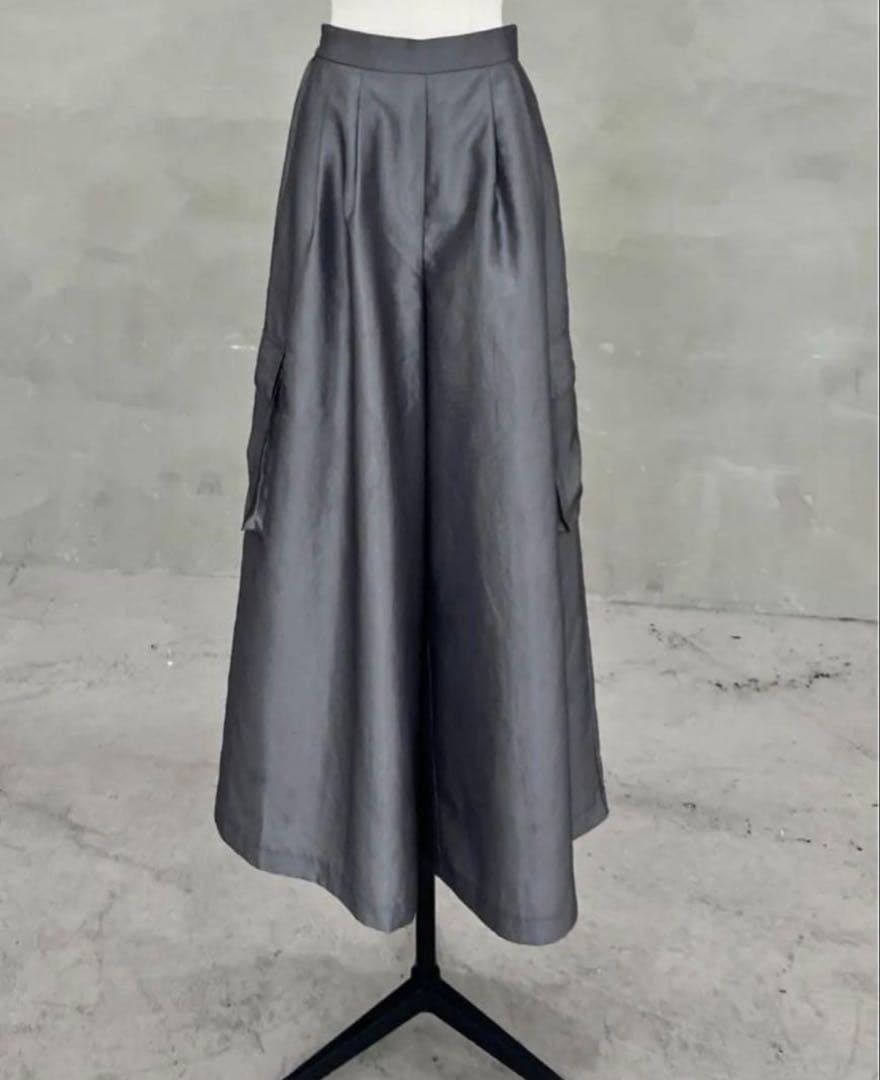 lig. リグドット　　wide cargo pants グレー