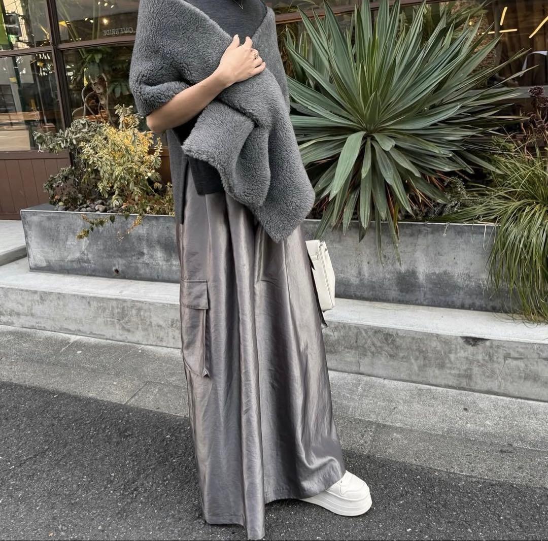 lig. リグドット　　wide cargo pants グレー