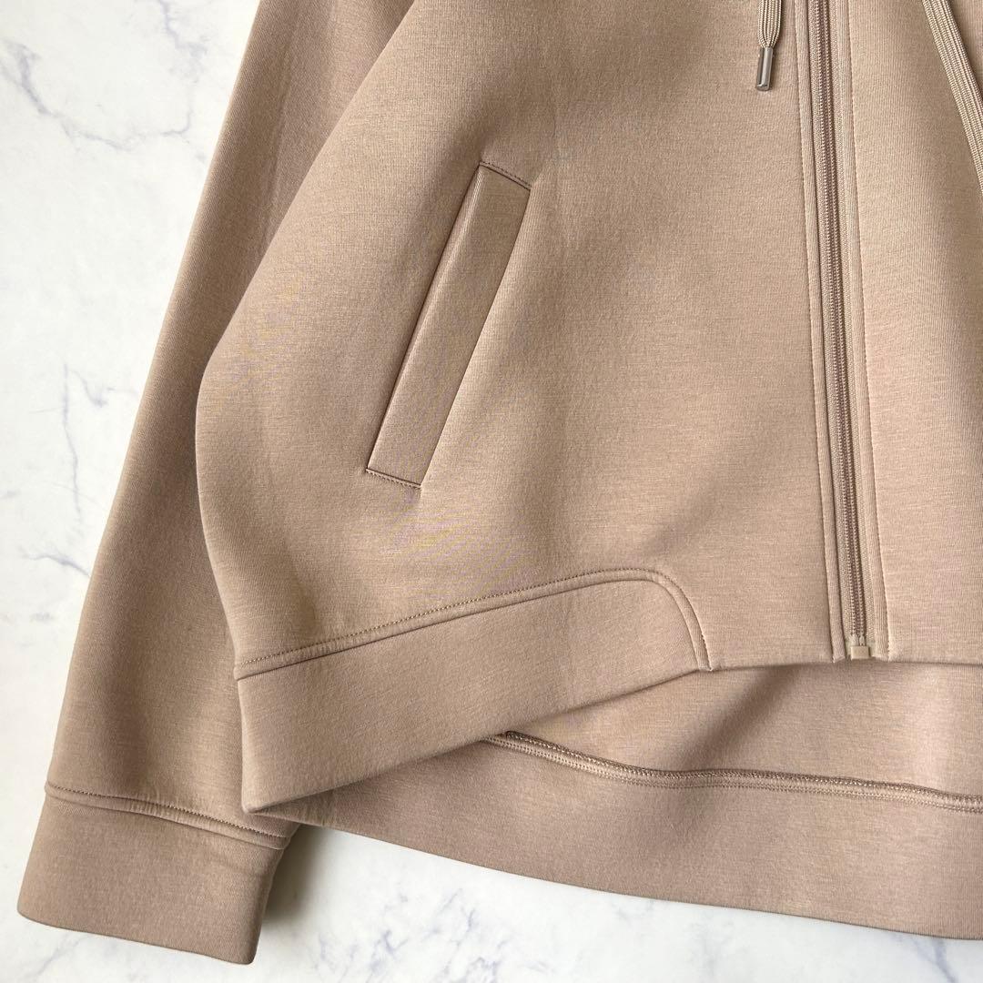 極美品 マックスマーラ 2024年モデル ジップアップパーカー ストレッチ ロゴ