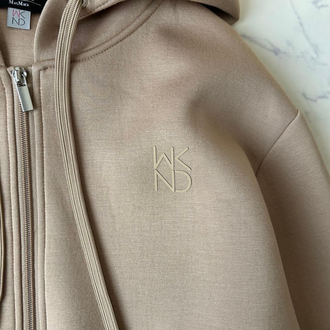極美品 マックスマーラ 2024年モデル ジップアップパーカー ストレッチ ロゴ