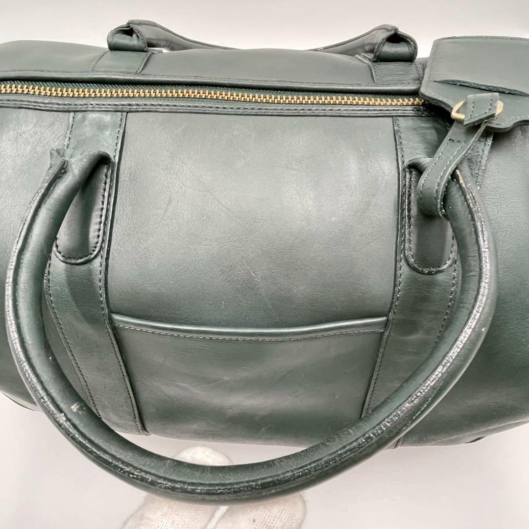 coach vintage オールドコーチ ボストンバッグ レザー グリーン