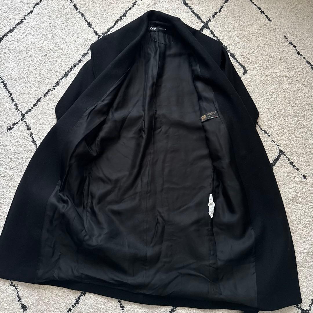 美品　ZARA　MANTECO ベルテッドコート ショールカラー　ロング　ベルト