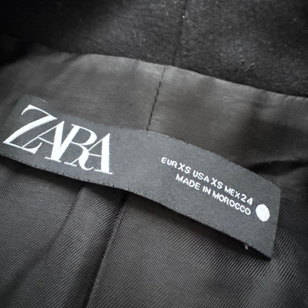 美品　ZARA　MANTECO ベルテッドコート ショールカラー　ロング　ベルト