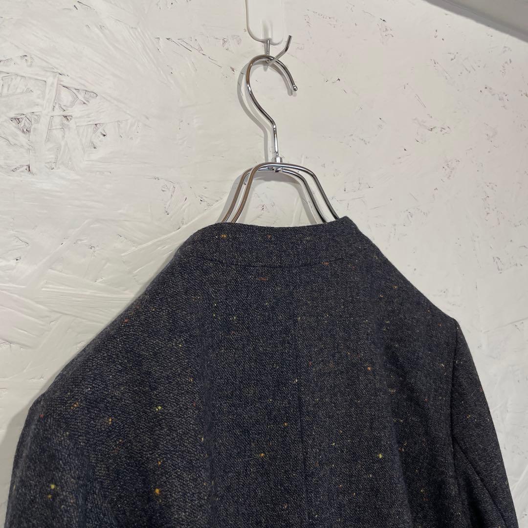 日本製【Pal'las Palace】ノーカラーガウンコート　ウールコート　0