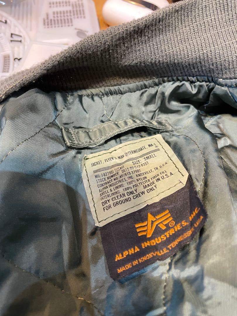 アルファ ma-1 ミリタリーJKT ヴィンテージ made im USA S