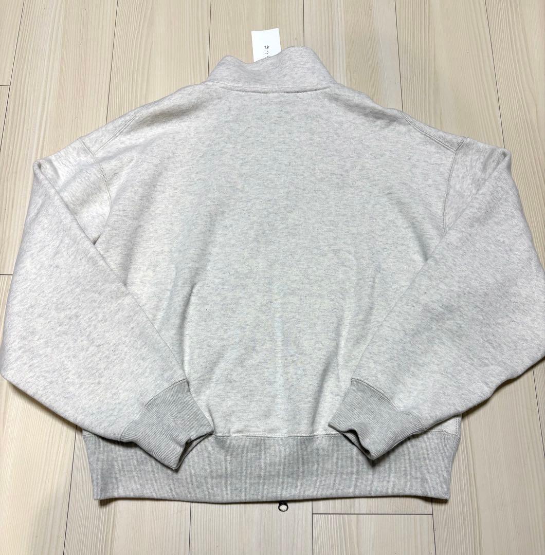 【新品タグ付き】コットンスウェットスタンドジップ　オートミール