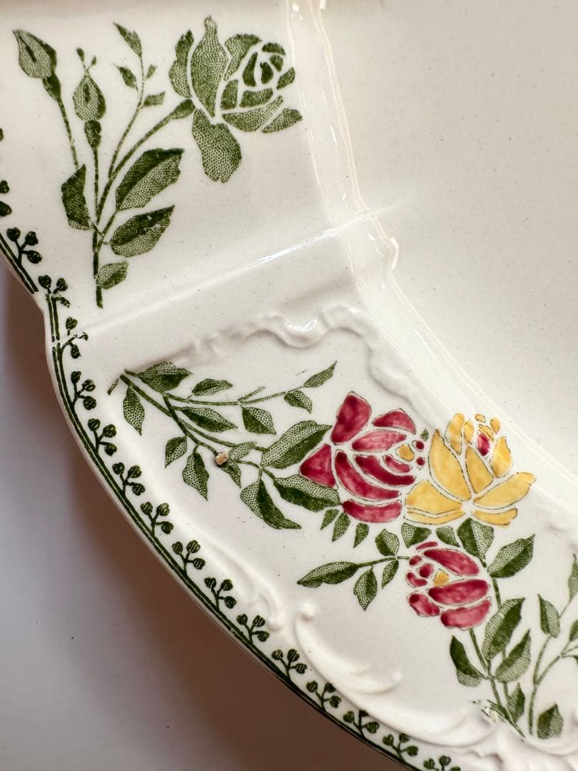 サルグミンヌ　フランス　アンティーク　プレート　皿　平皿　ブロカント