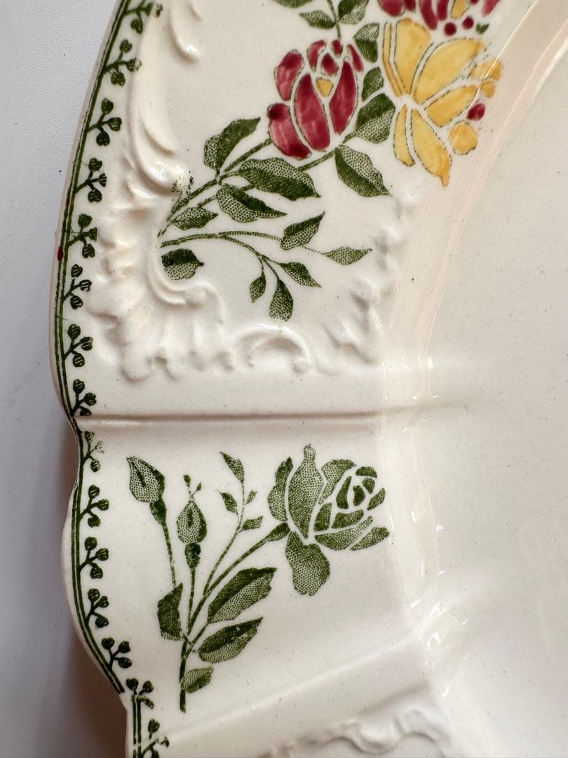 サルグミンヌ　フランス　アンティーク　プレート　皿　平皿　ブロカント