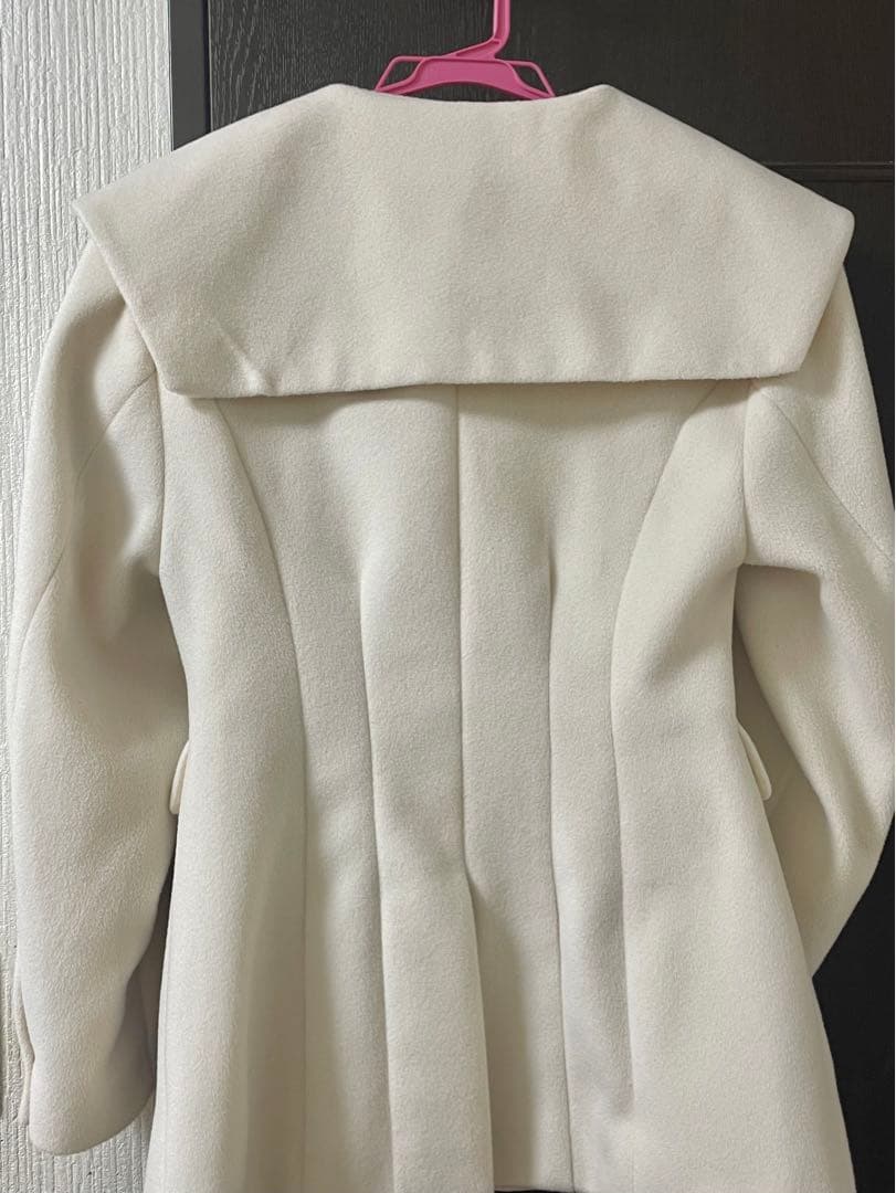 【GIUNON】ビッグカラーコート アイボリー