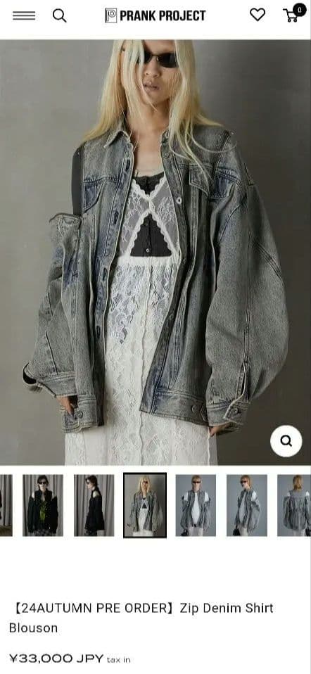 24Autumn PRE ORDER ジップデニムシャツ ブルゾン