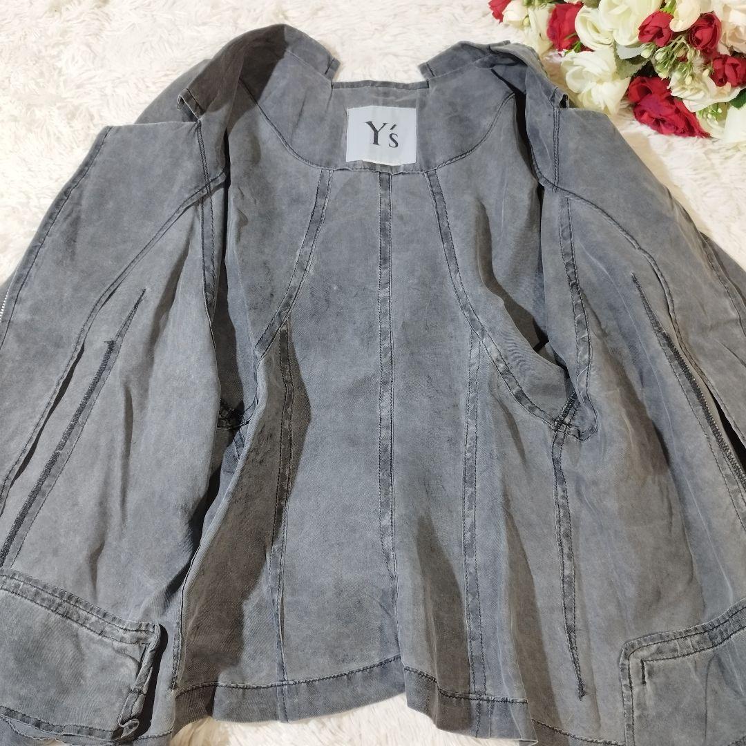 Yohji Yamamoto フェイクデニム 変形 薄ジャケット ライトアウター