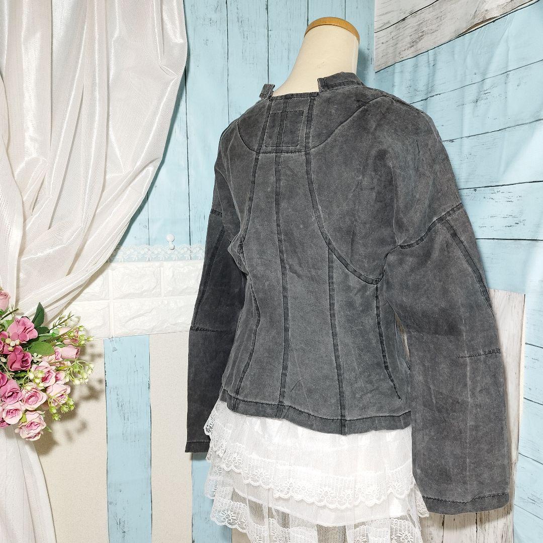 Yohji Yamamoto フェイクデニム 変形 薄ジャケット ライトアウター